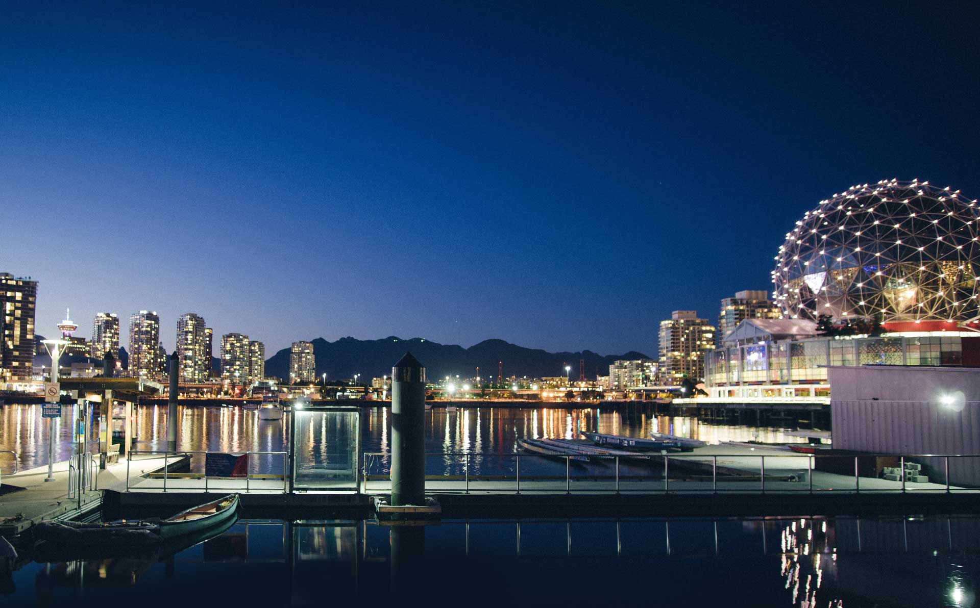 Vancouver night skyline